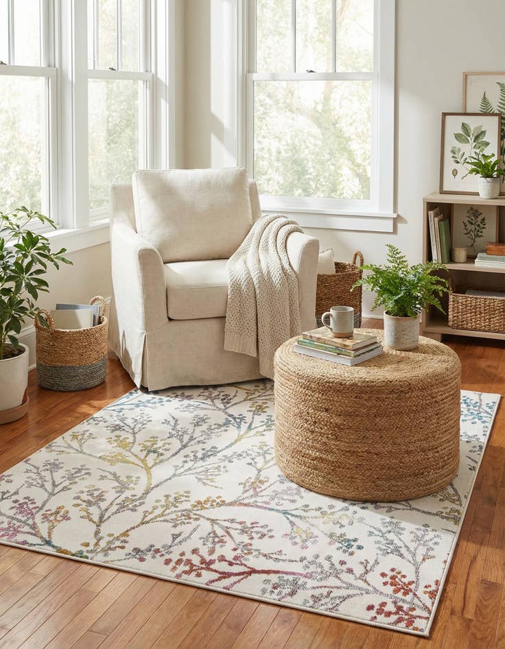 Detail image of  4' x 4' Blossom Square Rug