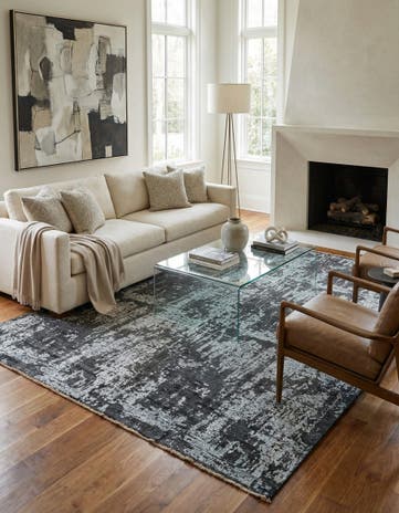 6' 4 x 8' 10 Hand Knotted Ultra Vintage Persian Wool Rug