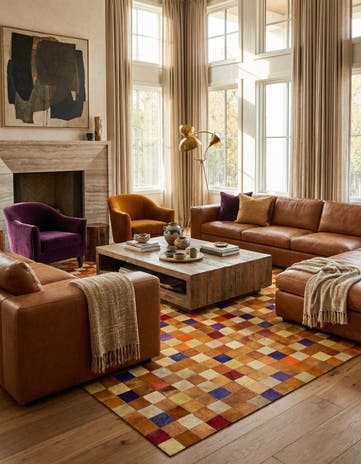 7' 11 x 9' 10 Cowhide - Patchwork Rug