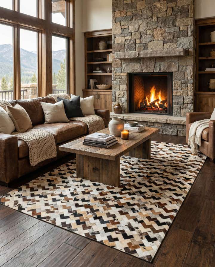 5' 1 x 7' 11 Cowhide Stocks Rug