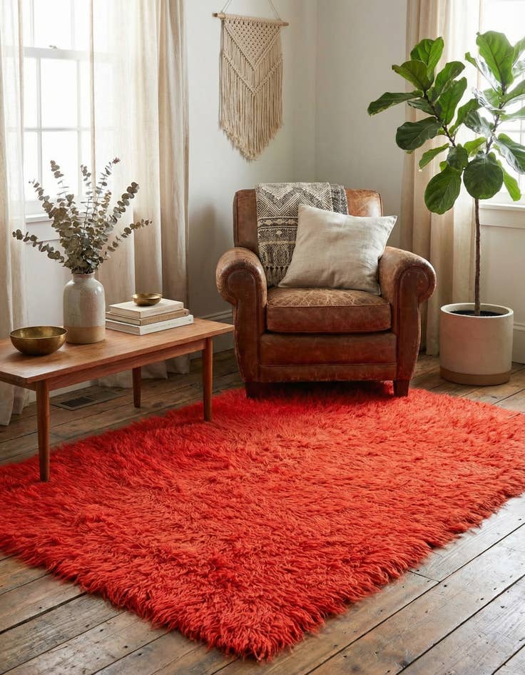 Detail image of  3' x 5'  Hand Knotted Moroccan Wool Rug