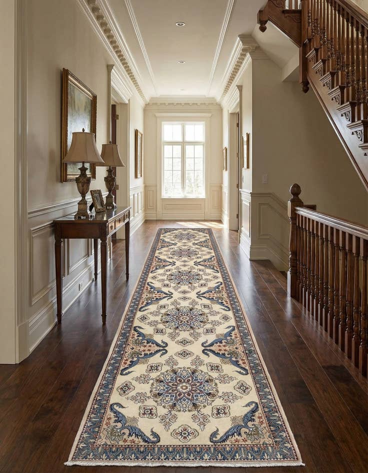 Detail image of  2' 11 x 13' Nain Wool Runner Rug