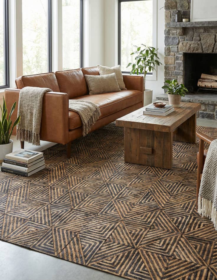 Detail image of 5' x 7' 10 Cowhide Rug