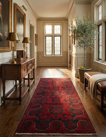 2' 7 x 6' 3 Hand Knotted Khal Mohammadi Wool Runner Rug