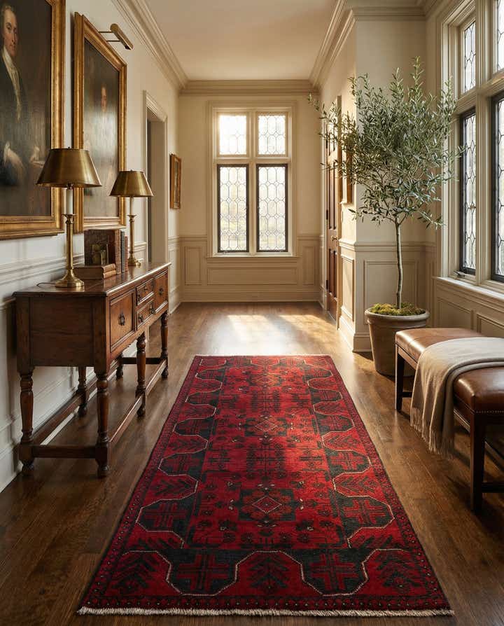 2' 7 x 6' 3 Hand Knotted Khal Mohammadi Wool Runner Rug