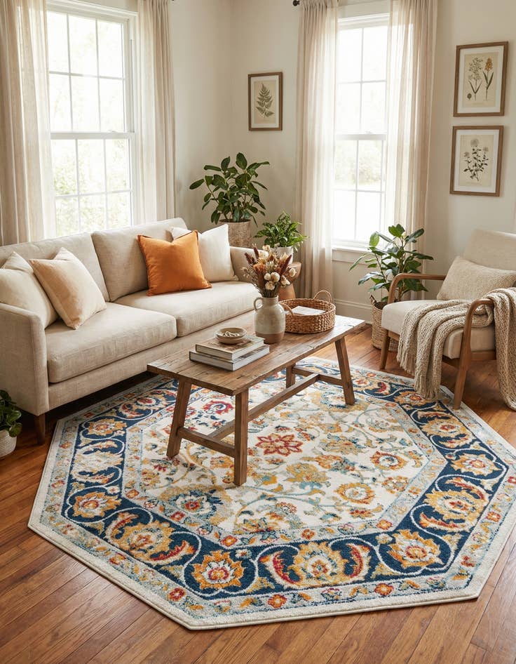 Detail image of  7' x 7' Aurelia Octagon Rug