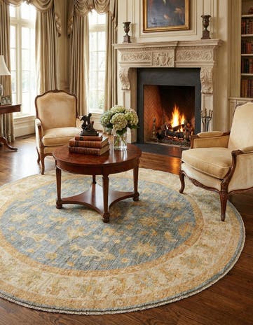 6' 7 x 6' 8 Kaizar Wool Round Rug