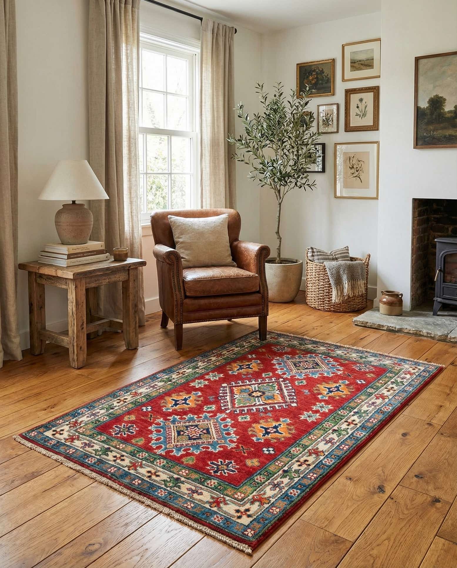 2' 8 x 4' 3 Hand Knotted Kazak Rug