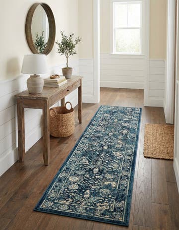 Navy Blue Stockholm Runner Rug