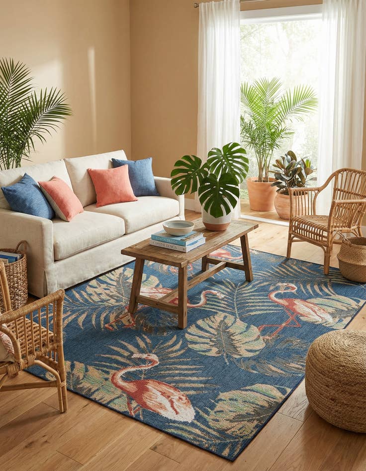 Detail image of 7' 10 x 10' Easy-Clean Baja Indoor / Outdoor Rug