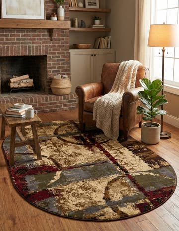 4' x 6' Cafe Oval Rug