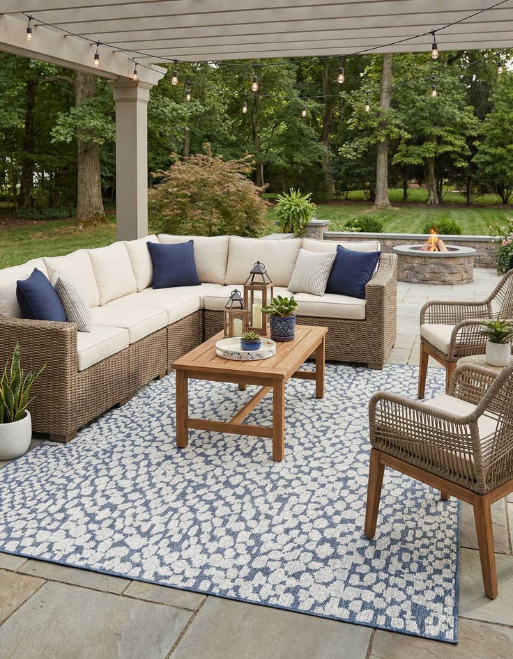 Detail image of 9' x 12'  Washable Safari Indoor / Outdoor Rug