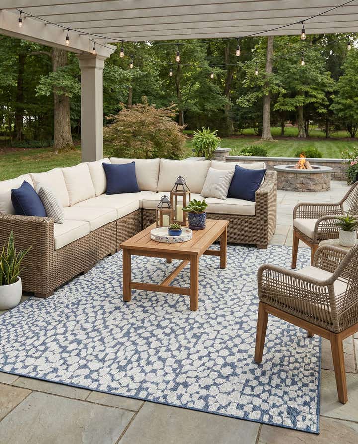 9' x 12' Easy-Clean Safari Indoor / Outdoor Rug