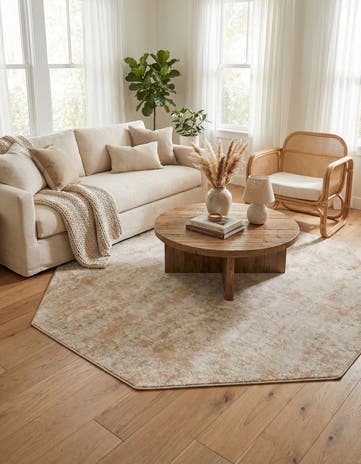 Sand Aurora Octagon Rug