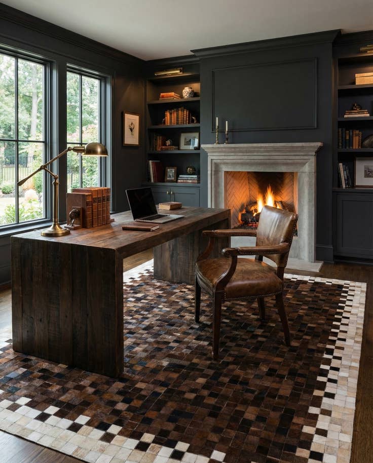Detail image of 5' 1 x 8' 1 Cowhide - Patchwork Rug