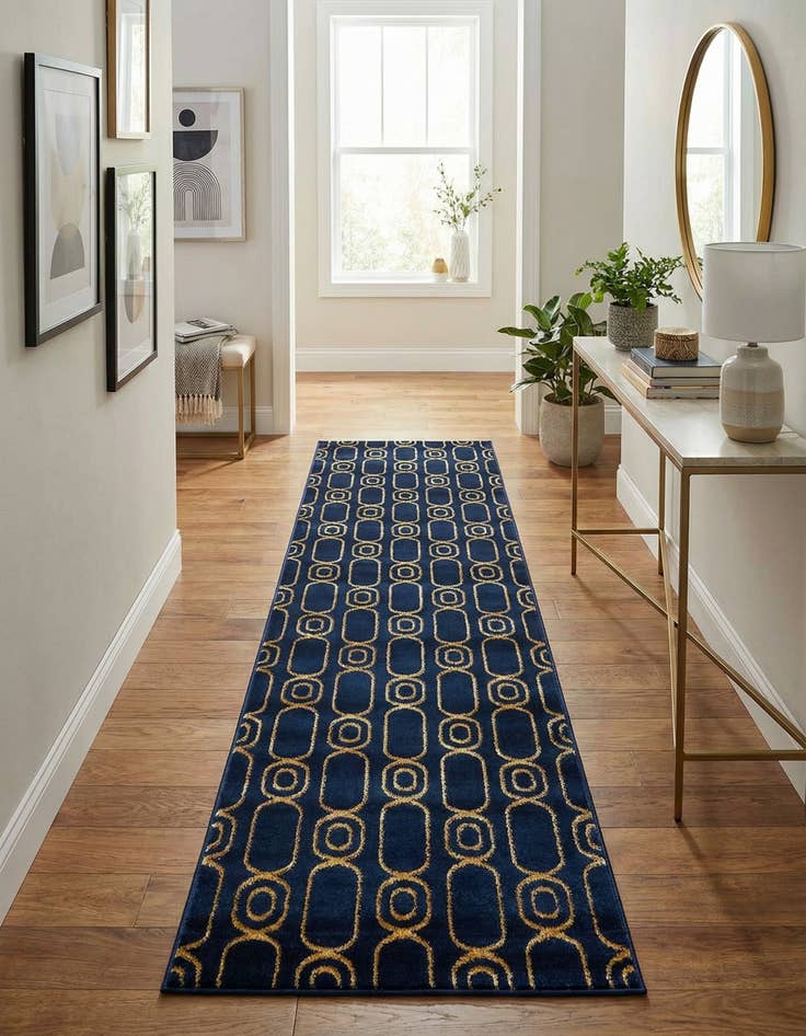 Detail image of 2' 7 x 12' Vogue Geo Runner Rug
