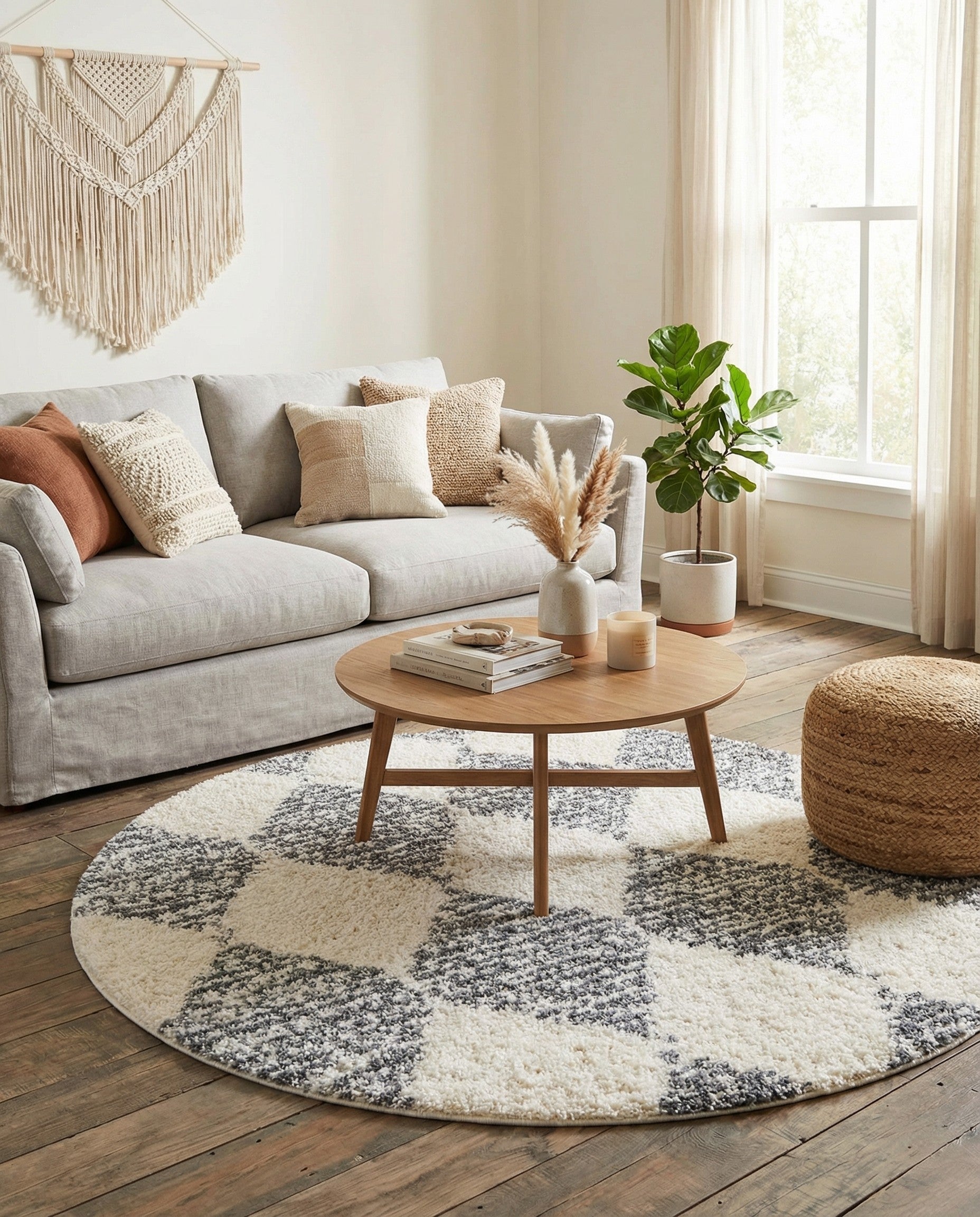  5' 3 x 5' 3 Serenity Shag Round Rug