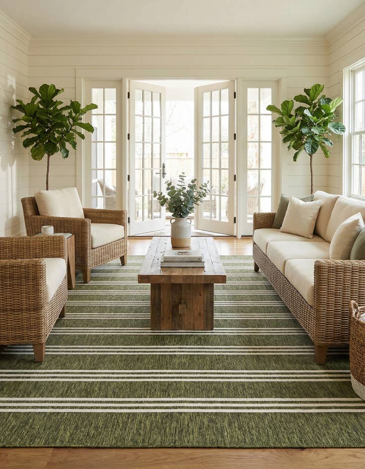 Detail image of 9' x 12'  Washable Jill Zarin Anguilla Indoor / Outdoor Rug