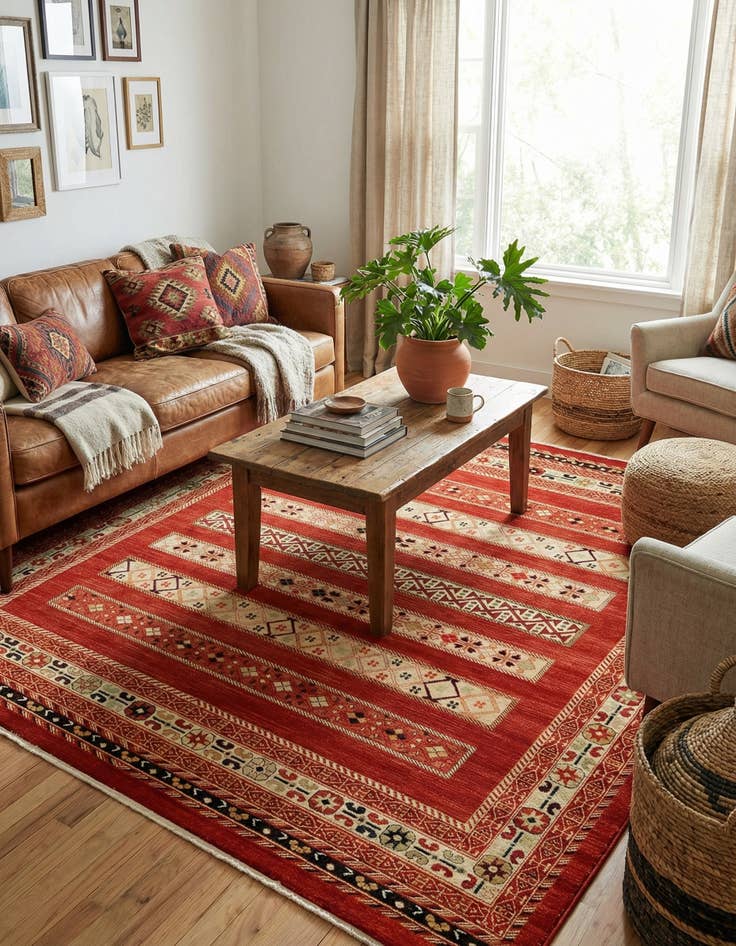 Detail image of  10' x 10' Kashkuli Gabbeh Square Rug