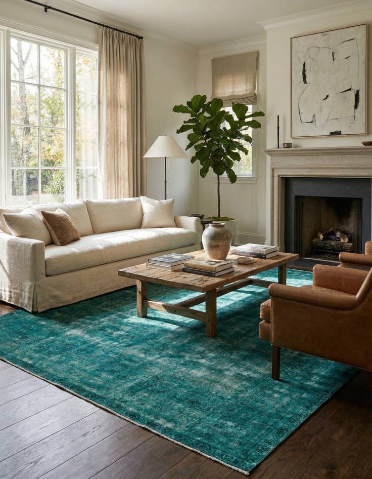 Detail image of 9' 5 x 12' 9  Hand Knotted Ultra Vintage Persian Wool Rug