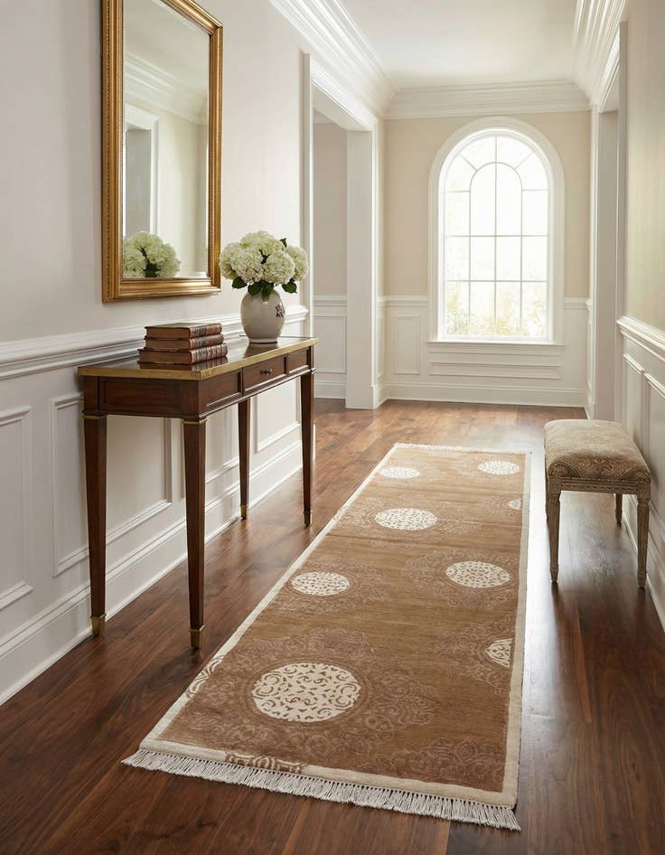 Detail image of  3' x 10' 2  Hand Knotted Darya Wool Runner Rug