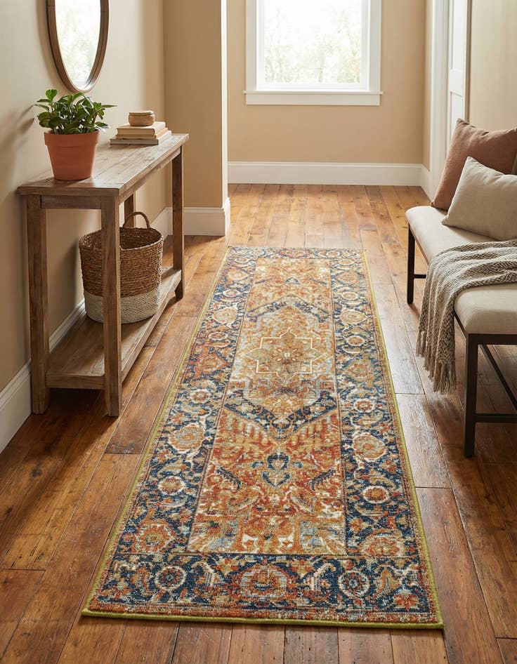 Detail image of 2' x 6' Easy-Clean Traditional Indoor / Outdoor Runner Rug
