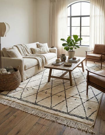 7' 10 x 10' 5 Hand Knotted Moroccan Wool Rug