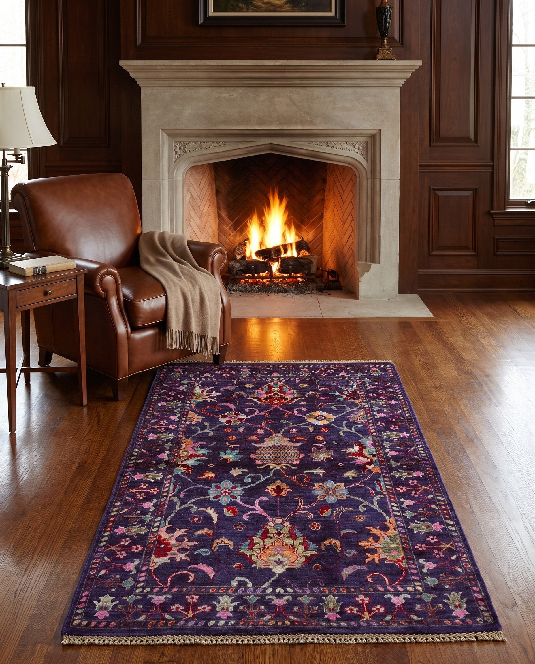 3' 4 x 4' 11 Hand Knotted Ariana Ziegler Rug