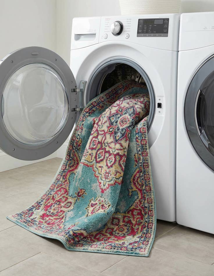 Detail image of  5' x 8'  Washable Fleur Rug