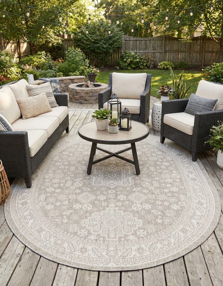 7' 10 x 10' Easy-Clean Aztec Indoor / Outdoor ...