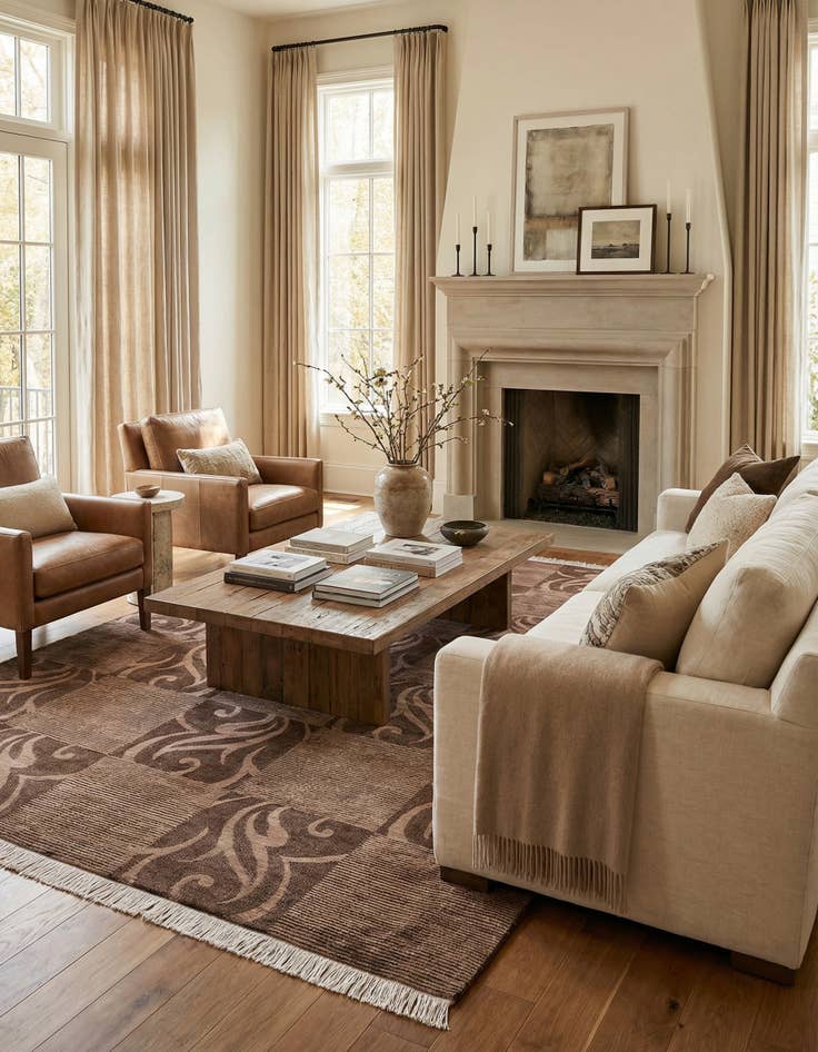 Detail image of  6' 8 x 10'  Hand Knotted Darya Wool Rug