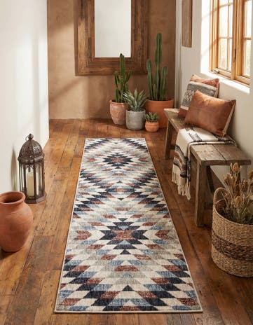 2' x 8' Eco Southwestern Runner Rug