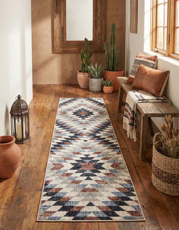 2' x 8' Eco Southwestern Runner Rug