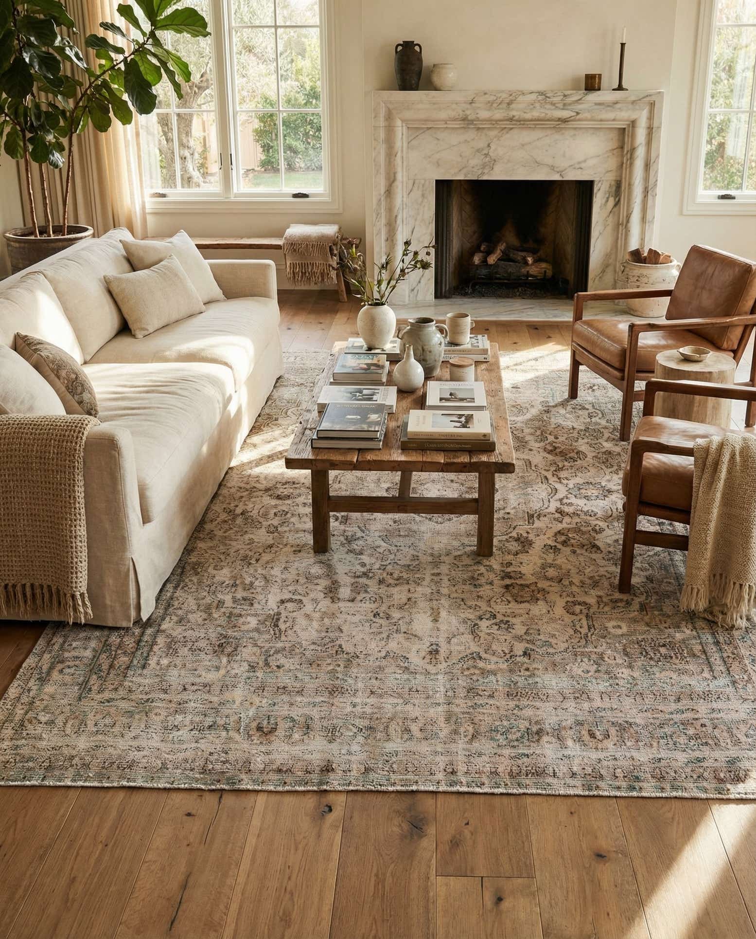 7' 3 x 10' 10 Hand Knotted Ultra Vintage Persian Wool Rug