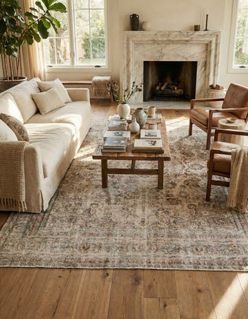 7' 3 x 10' 10 Hand Knotted Ultra Vintage Persian Wool Rug