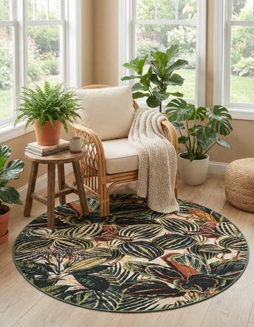 5' 3 x 5' 3 Blossom Round Rug