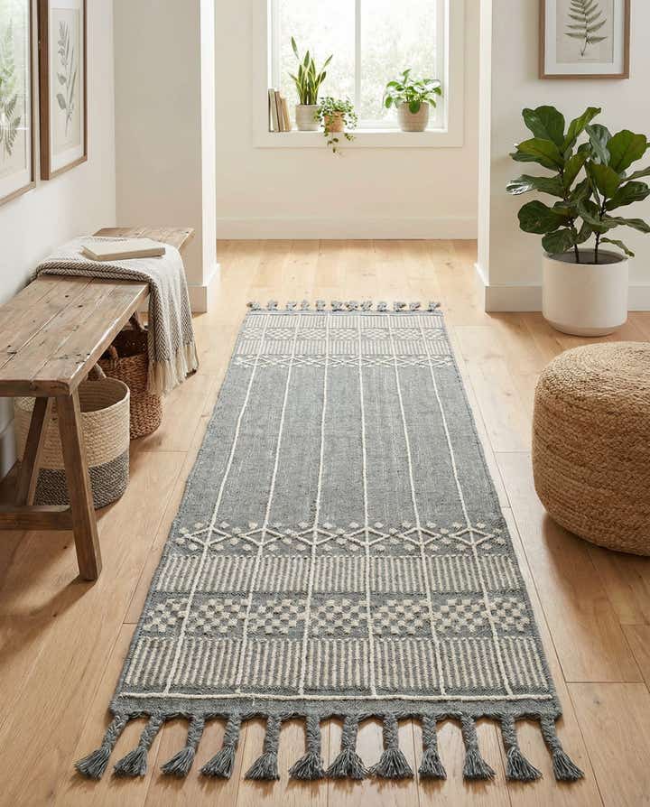 2' 2 x 8' 2 Easy-Clean Eco Bohemian Indoor / Outdoor Runner Rug
