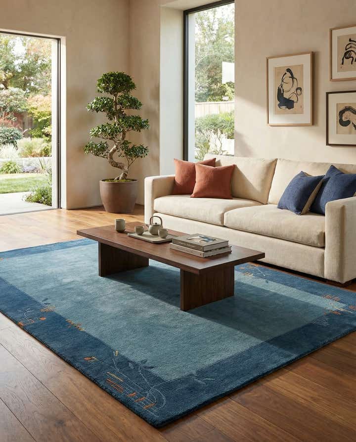 4' 9 x 6' 7 Hand Knotted Nepal Wool Rug