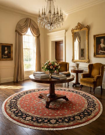 6' 7 x 6' 7 Tabriz Round Rug