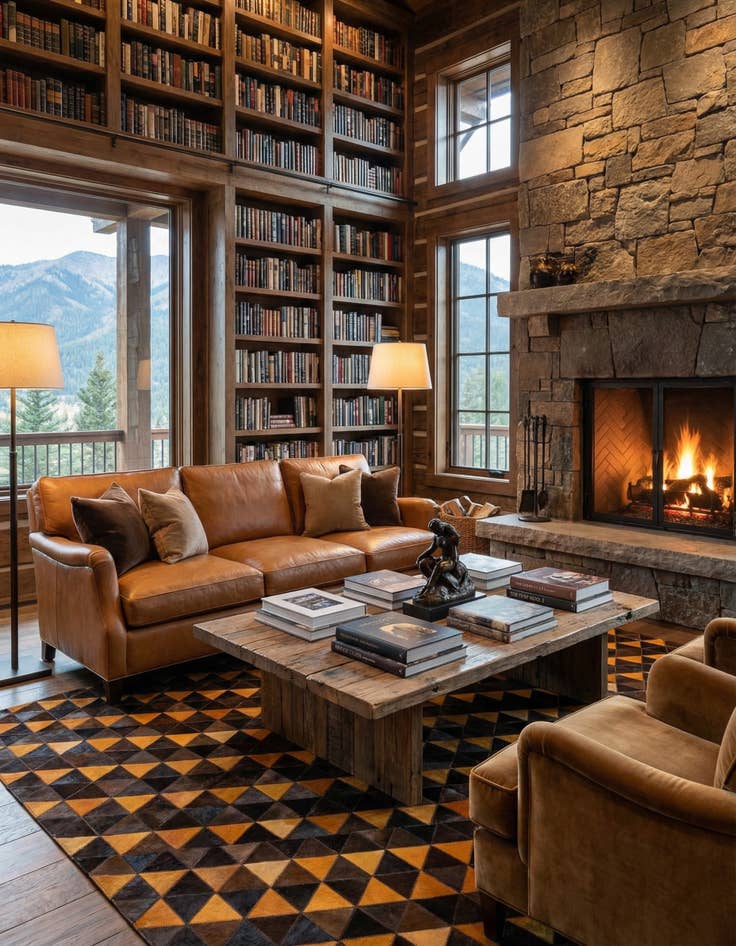 Detail image of 5' x 8' Cowhide Stocks Rug