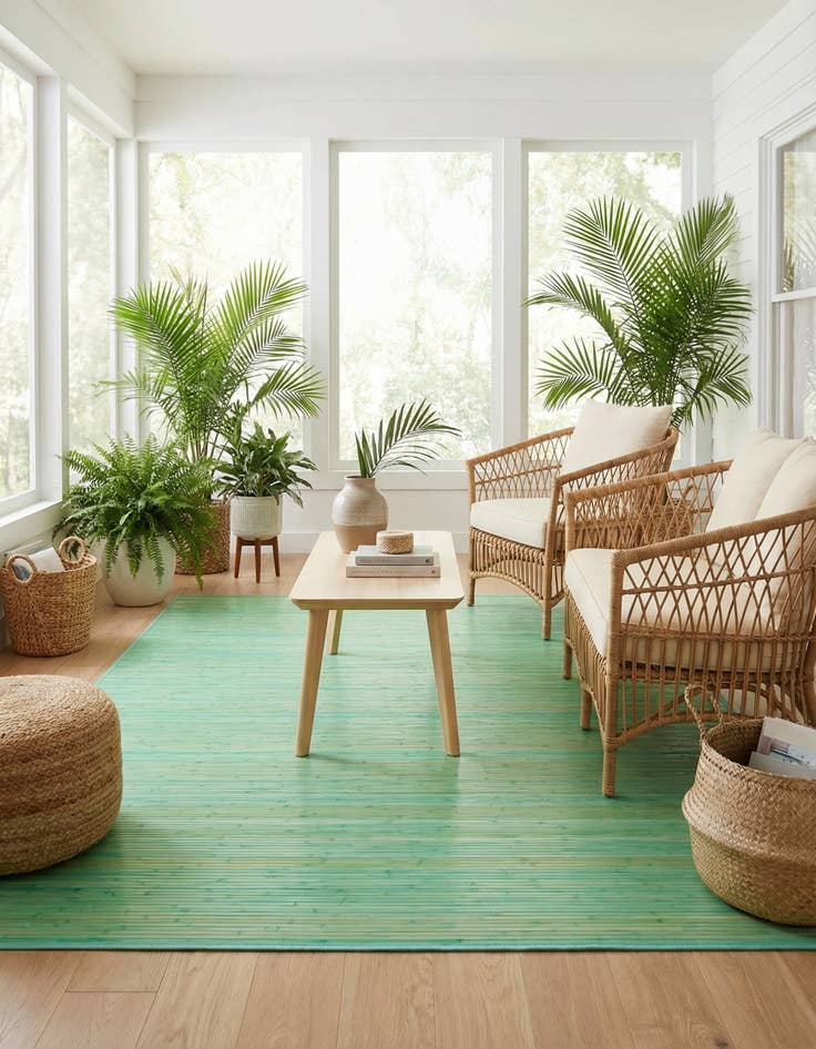 Detail image of  7' 10 x 10' Bamboo Rug