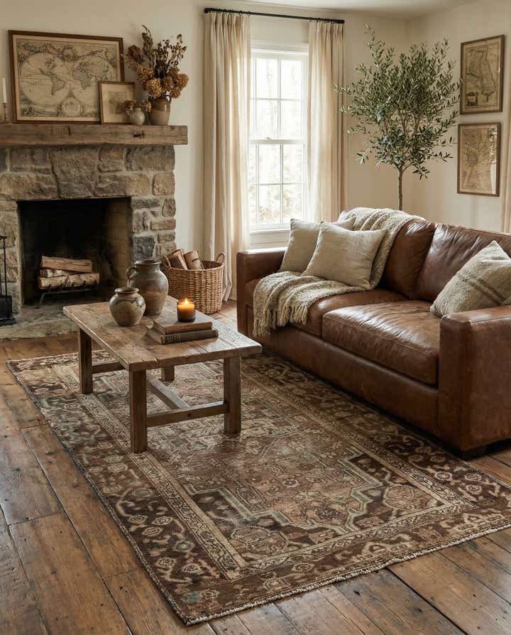 3' 9 x 6' 9 Hand Knotted Ultra Vintage Persian Wool Rug