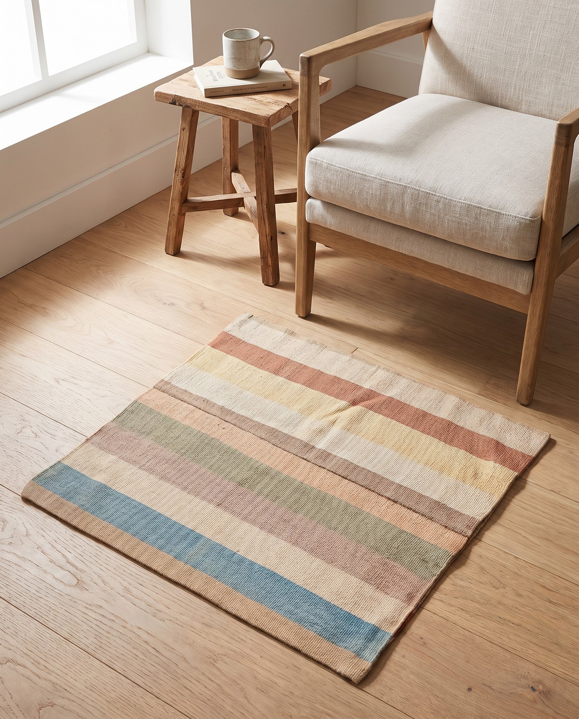 2' 5 x 2' 6 Hand Woven Pillow Wool Square Rug