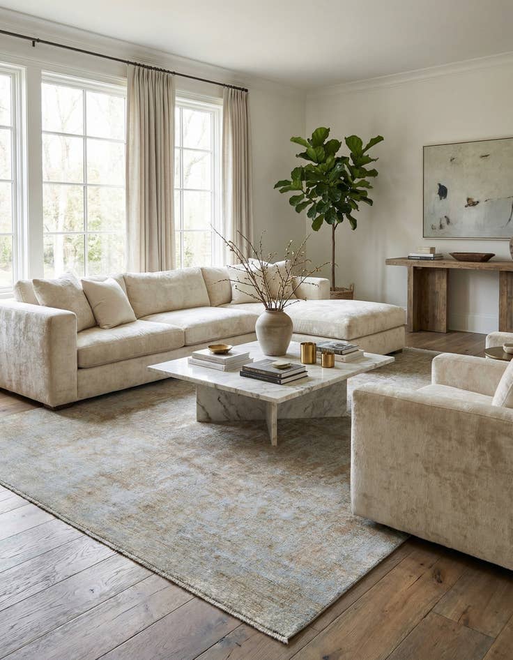 Detail image of 7' x 10' 10  Hand Knotted Ultra Vintage Persian Wool Rug