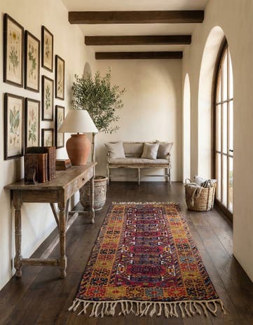 4' 7 x 8' 10 Hand Knotted Anatolian Wool Runner Rug