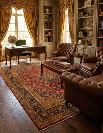 6' 7 x 9' 6 Tabriz Wool Rug