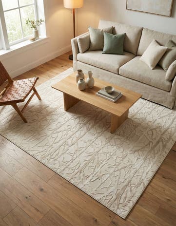 Ivory Finsbury Square Rug