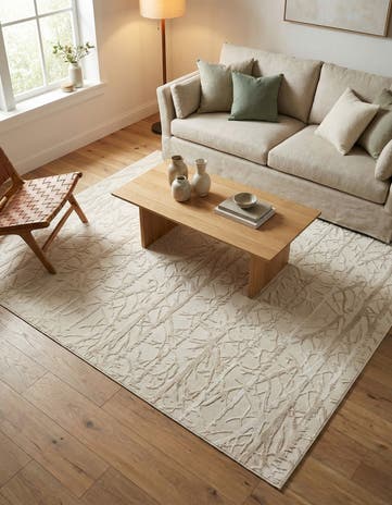 Ivory Finsbury Square Rug
