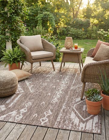 4' x 6' Easy-Clean Bohemian Indoor / Outdoor Rug