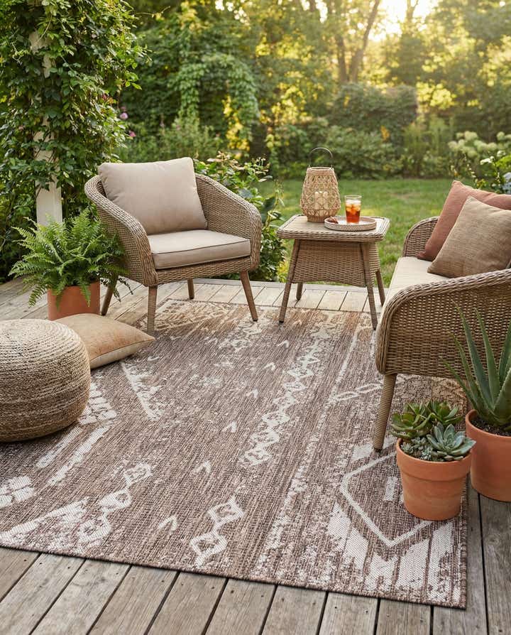 4' x 6' Easy-Clean Bohemian Indoor / Outdoor Rug